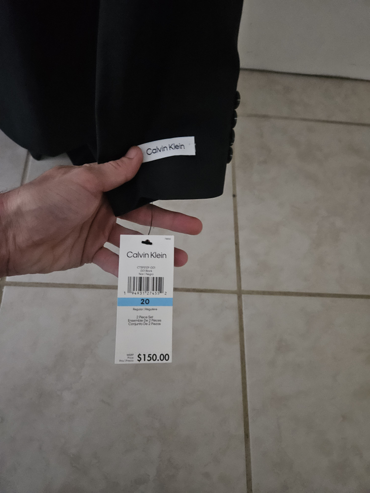 Calvin Klein Mens Small' 2-Piece Formal Suit & Pant Set 20 Long - photo 5