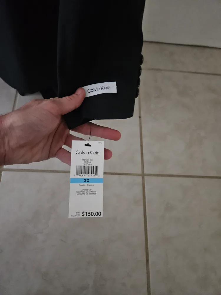 Calvin Klein Mens Small' 2-Piece Formal Suit & Pant Set 20 Long image indicator(5)