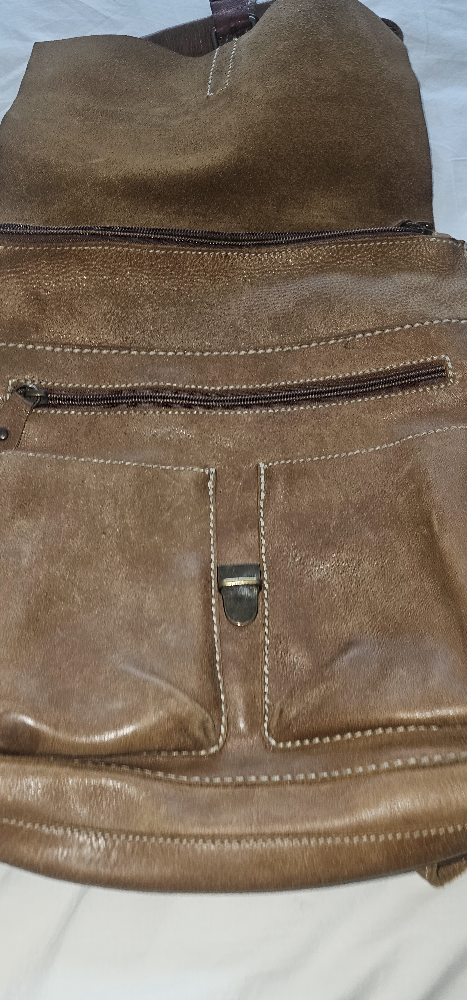 Roots Tribe Leather Backpack/Messenger