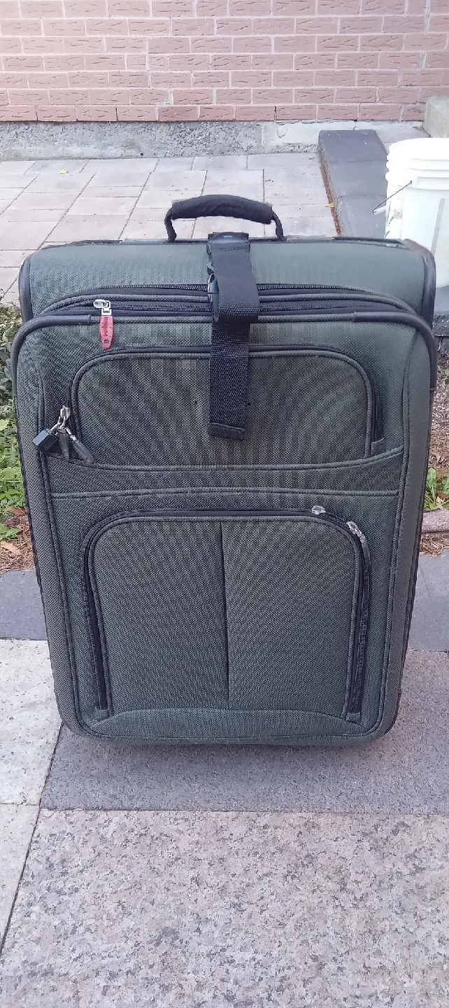 Lightweight Olive Green Carry-On Suitcase thumbnail