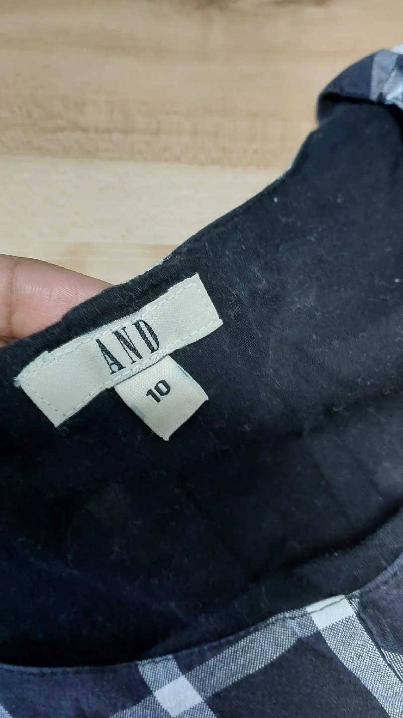 AND Size 10 Black & White Plaid Dress image indicator(2)