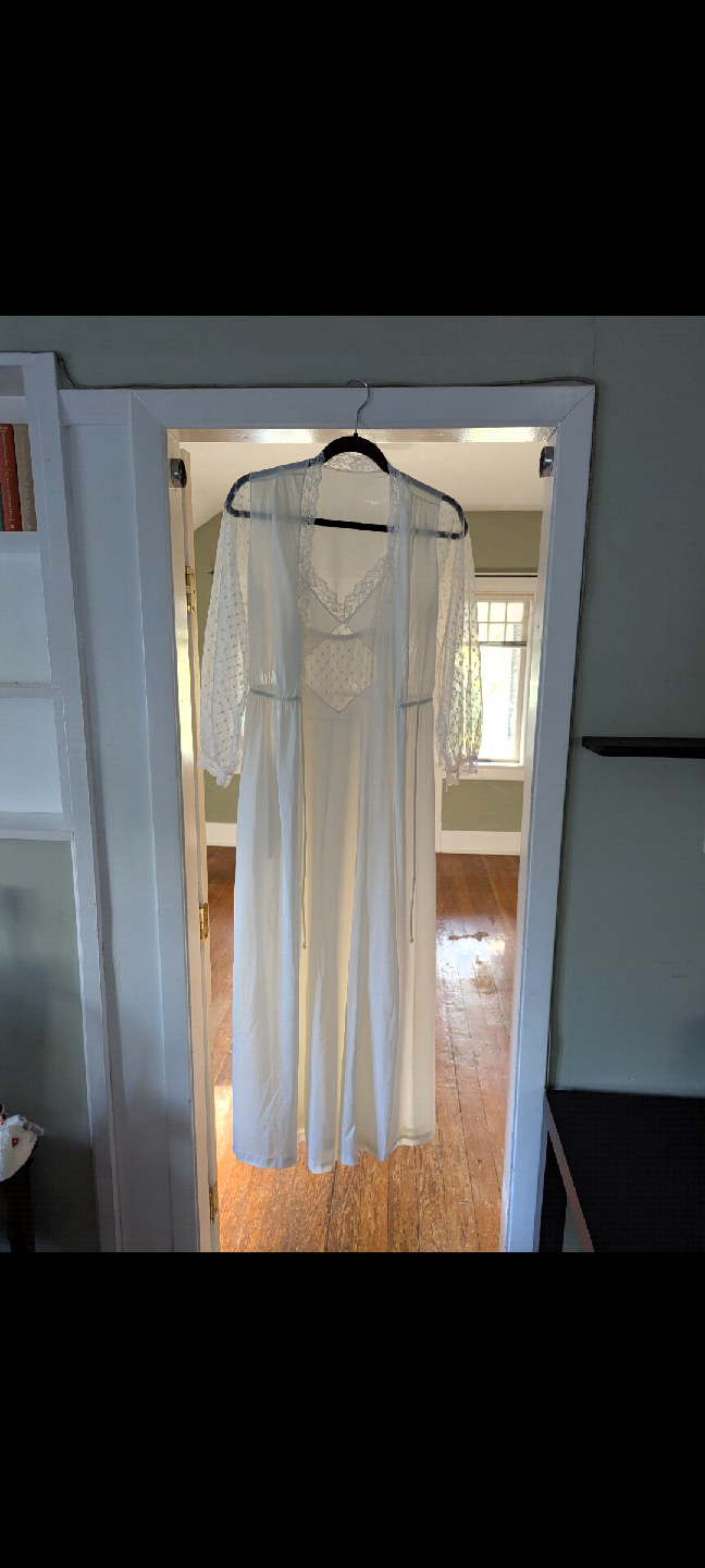 Vintage Bridal White Peignoir Set