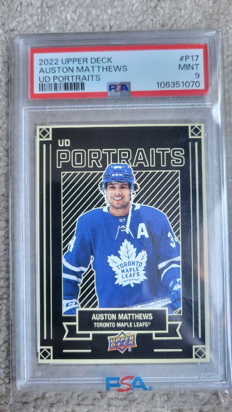 2022 Upper Deck Auston Matthews UD Portraits #P17 Mint 9 thumbnail