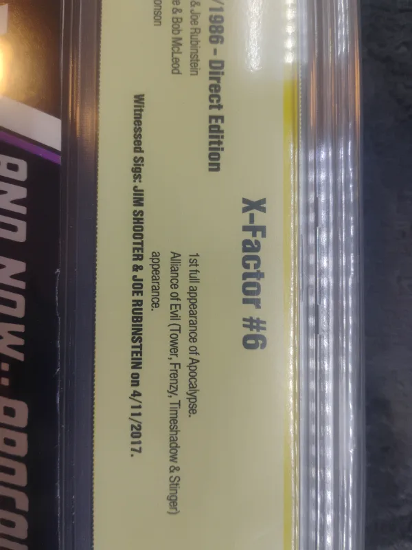 X-Factor #6 CBCS 9.2 SS  - Marvel, 1986 image indicator(2)