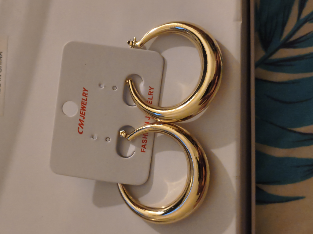 CM Jewelry Gold Hoop Earrings