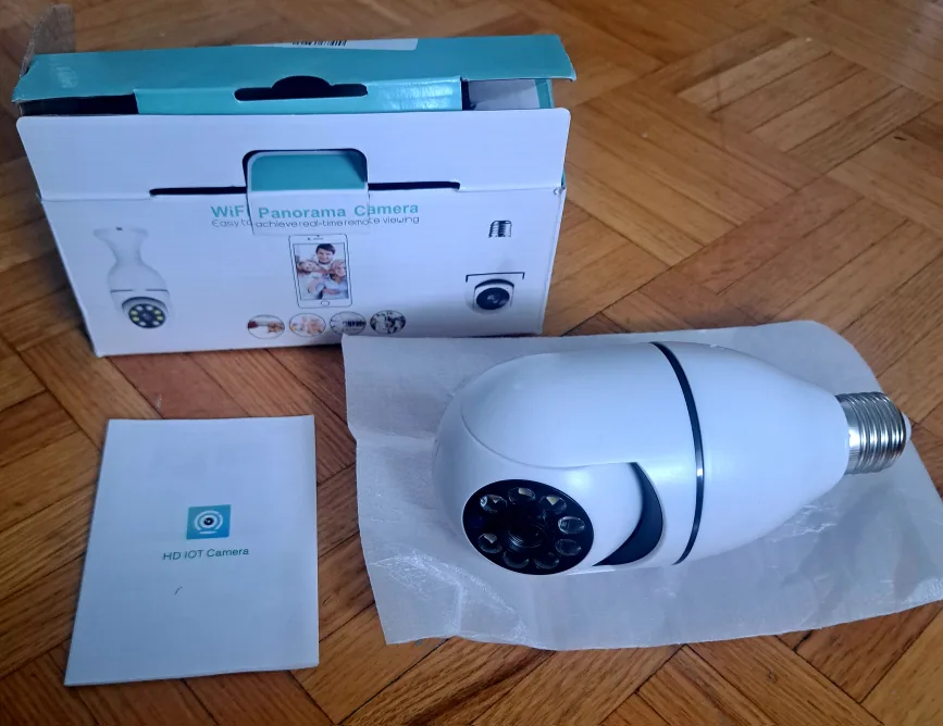 WiFi Panorama Camera Lightbulb Security Camera image indicator(2)