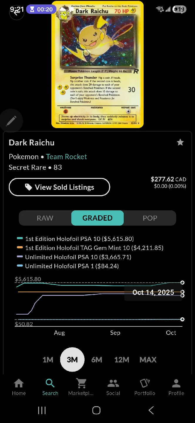 Dark Raichu Pokemon Card image indicator(2)