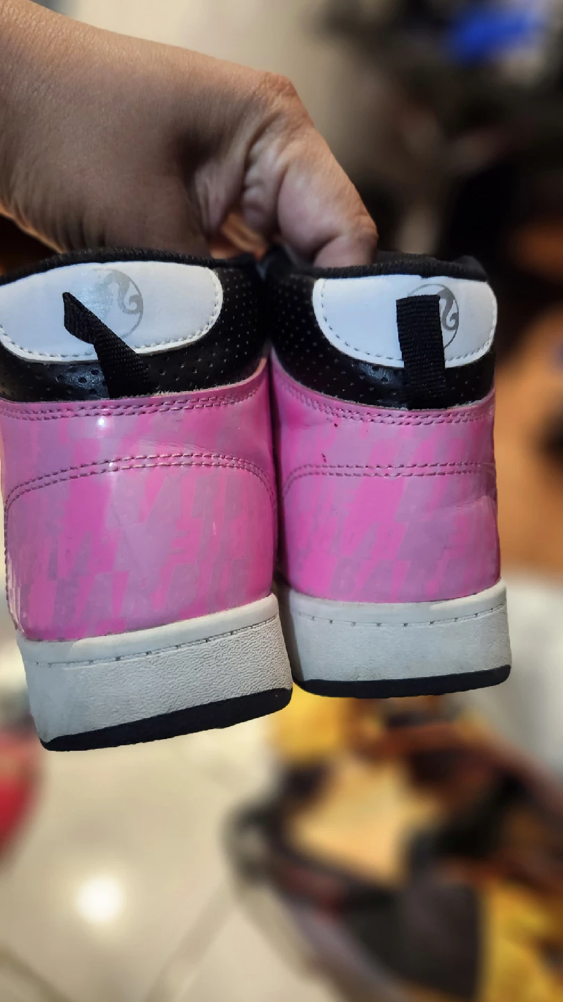 Barbie Pink & White High-Top Sneakers - photo 3