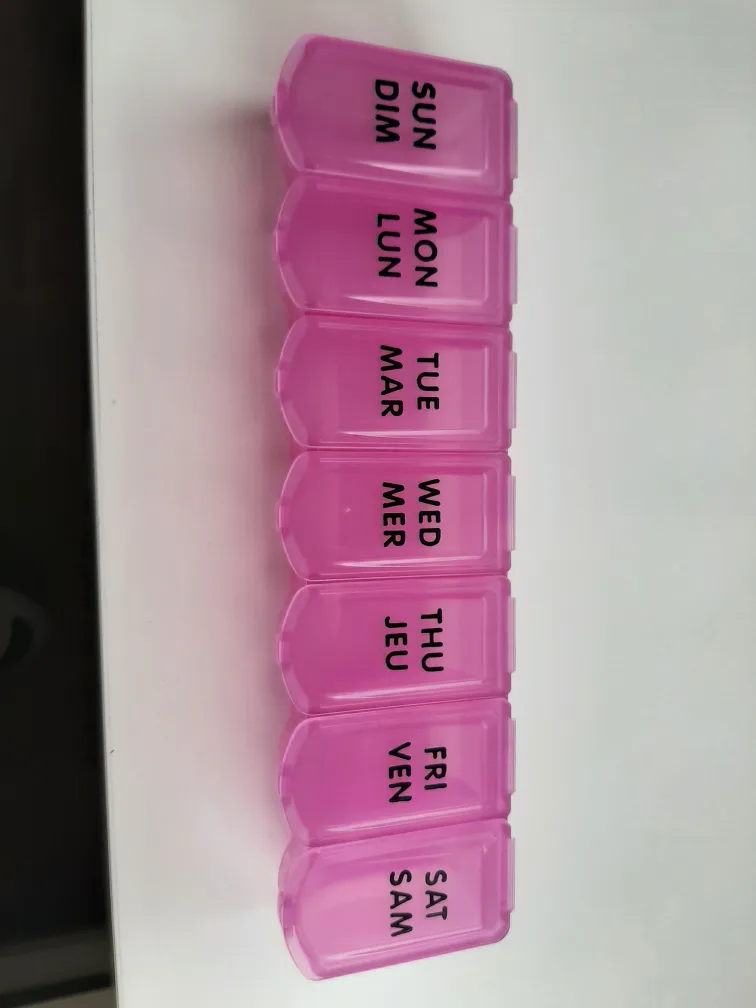 Pink Weekly Pill Organizer