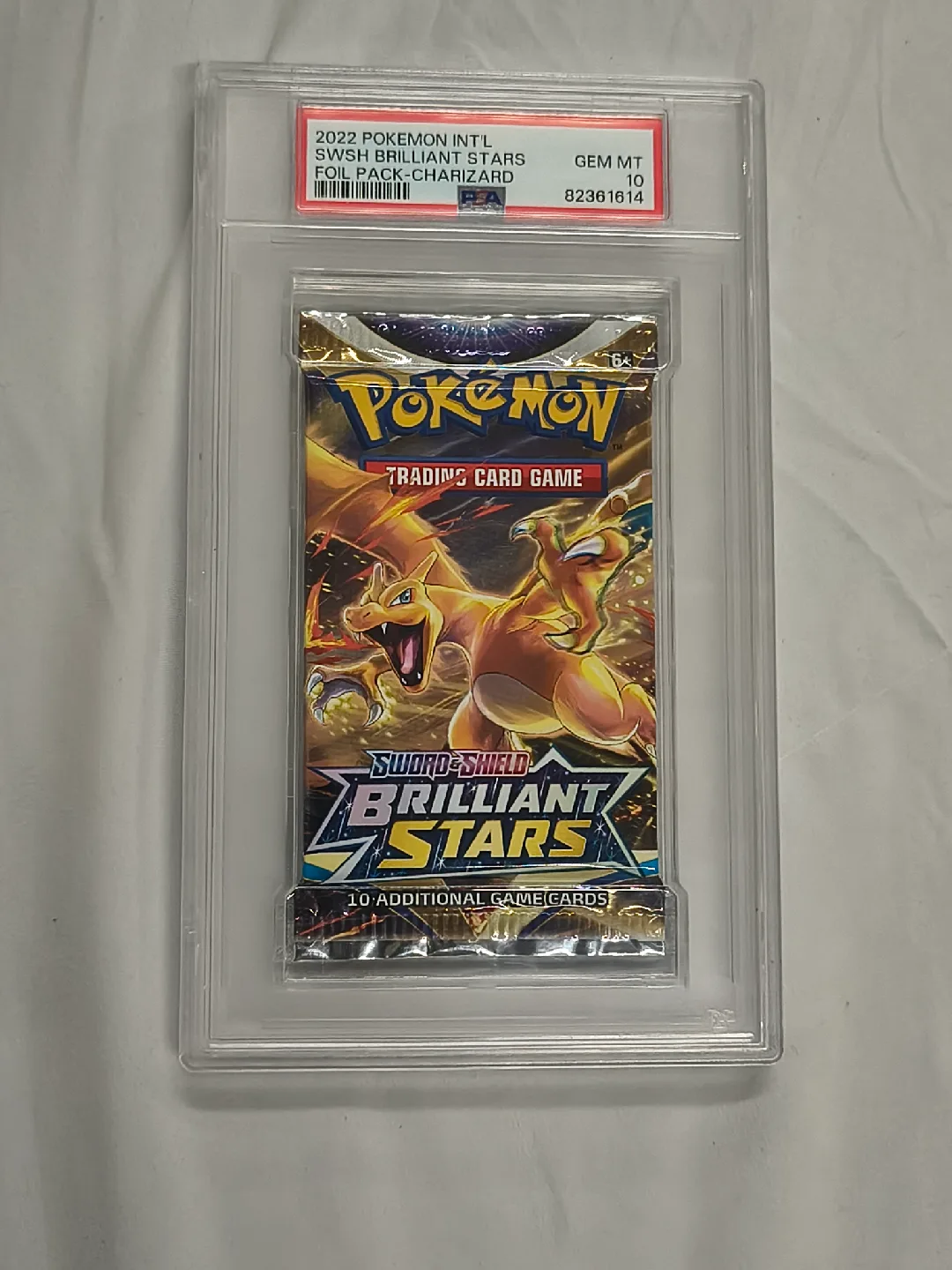 2022 Pokemon Brilliant Stars Charizard Foil Pack PSA 10