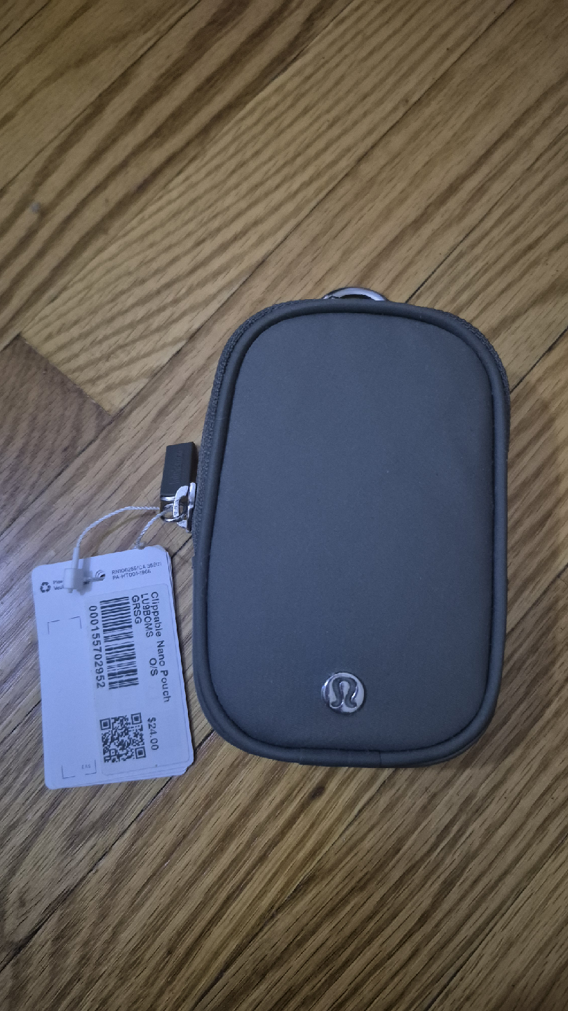 Lululemon Clippable Nano Pouch Grey Sage