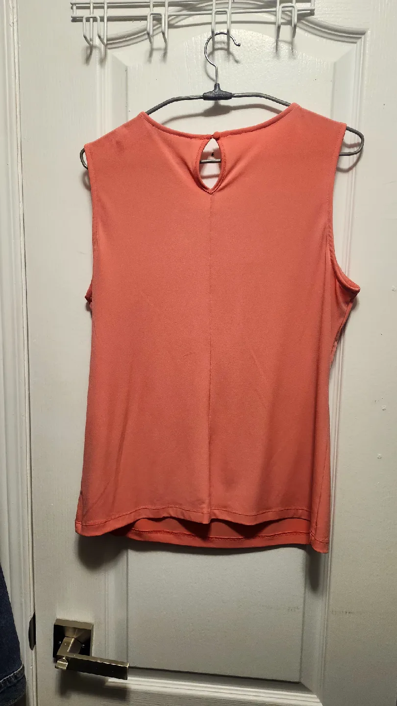 Ivanka Trump Coral Sleeveless Blouse - Size M image indicator(5)