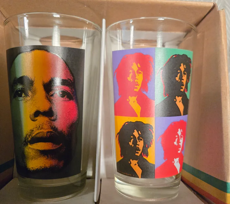 Bob Marley Glassware Set - Set of Two 16 oz Glasses image indicator(3)