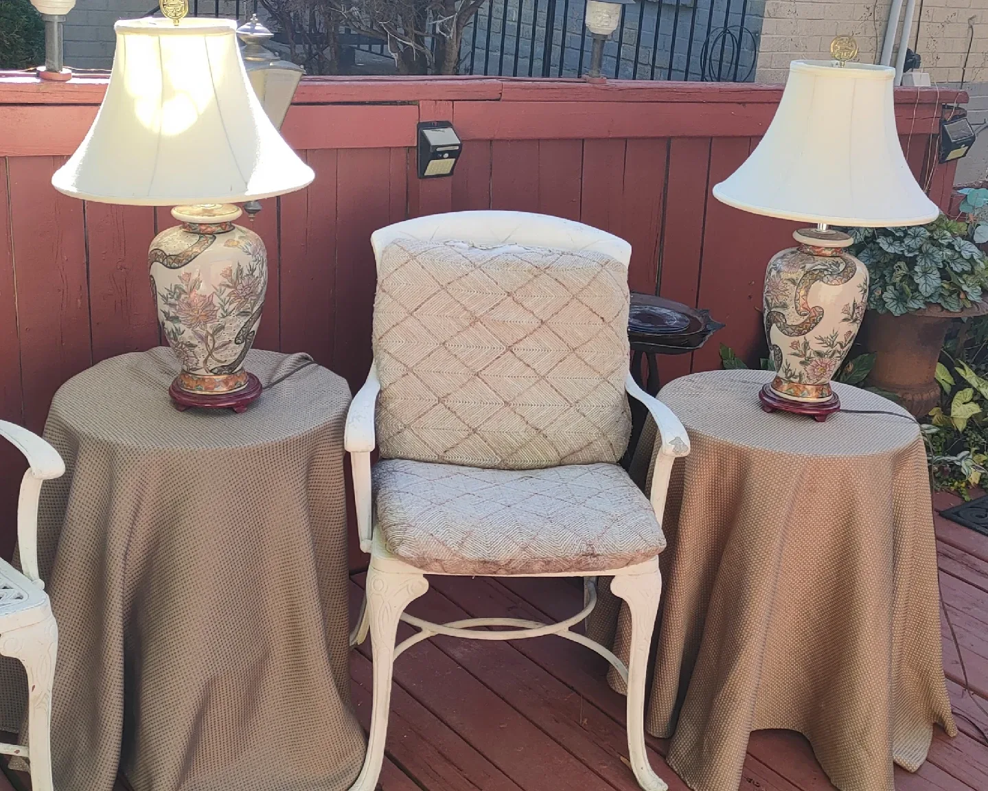 Vintage Floral Vase Table Lamps (Pair) image indicator(5)