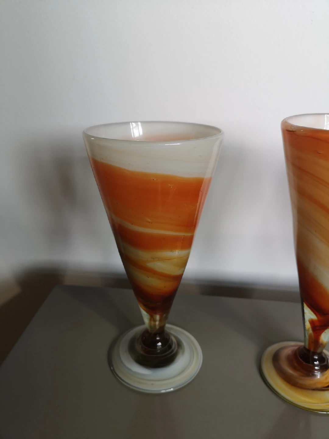 Set of 3 Swirl Art Glass cups - photo 2