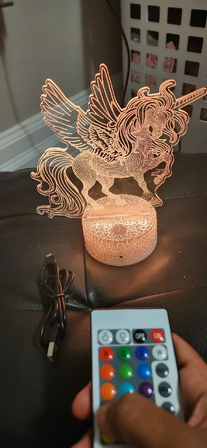 Portable Unicorn 3D night light image indicator(4)
