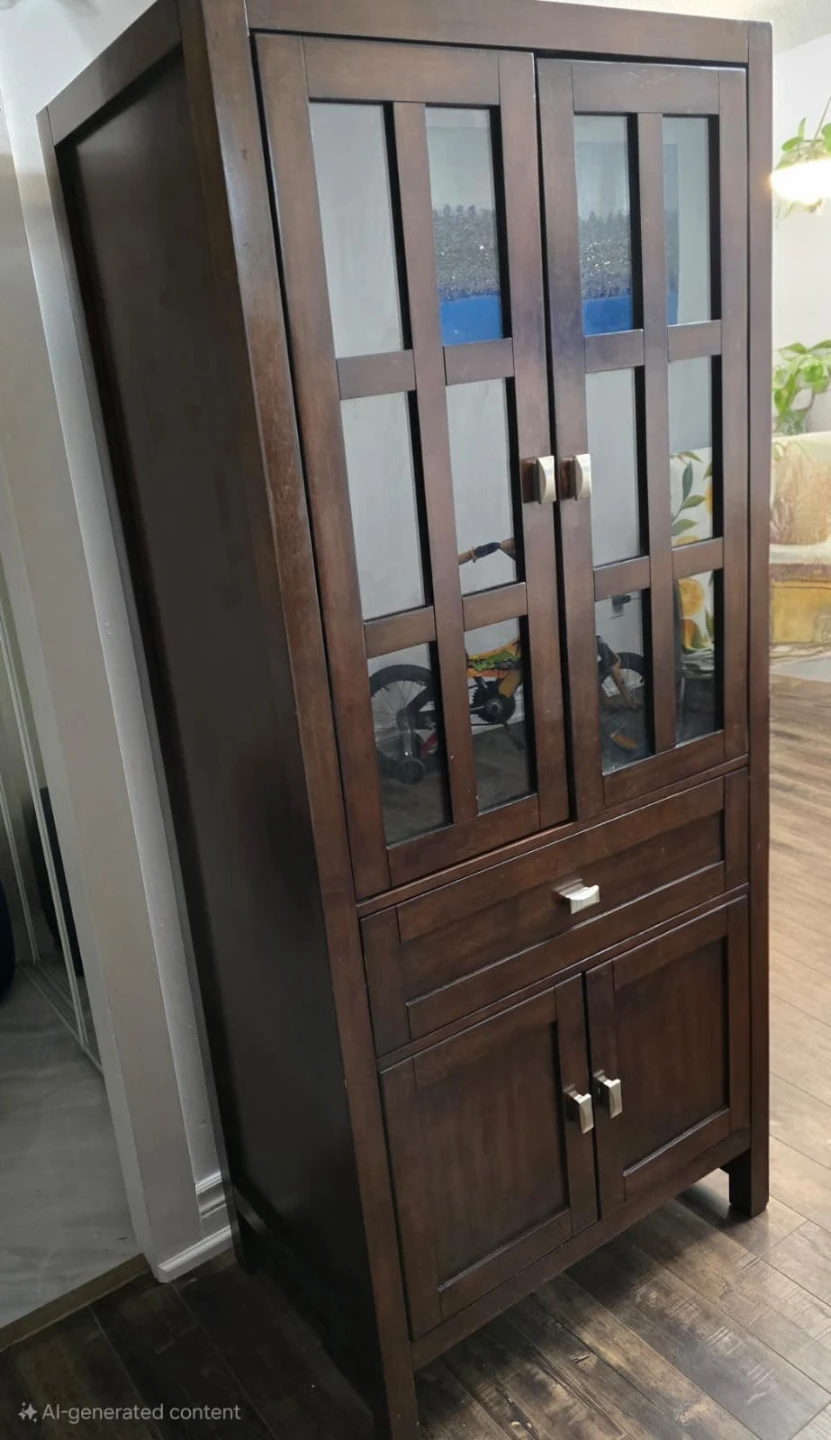 Dark Wood Display Cabinet - photo 2