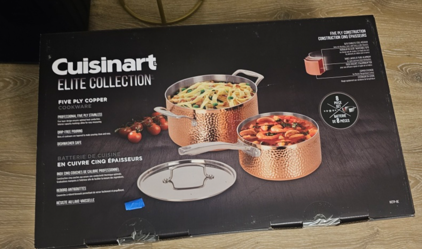 Cuisinart Elite Collection Five Ply Copper Cookware Set