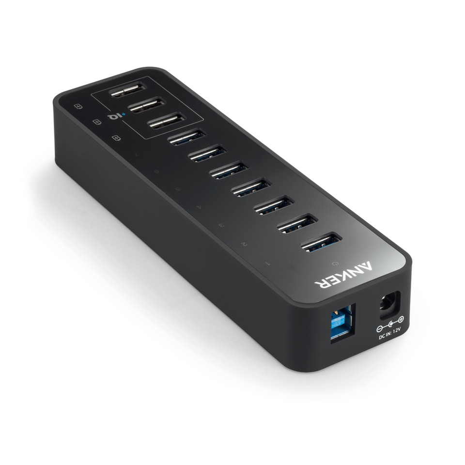 Anker USB Hub, USB 3.0 Hub, 10 Port 60W Data Hub - photo 5