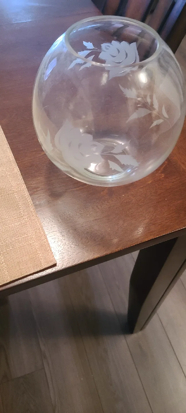 Floral Etched Glass Bowl image indicator(3)