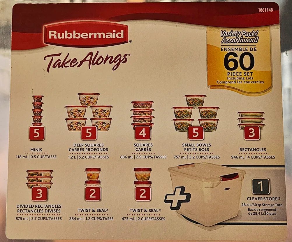 Rubbermaid Take Alongs 60-Piece Set ✨️🥕 thumbnail