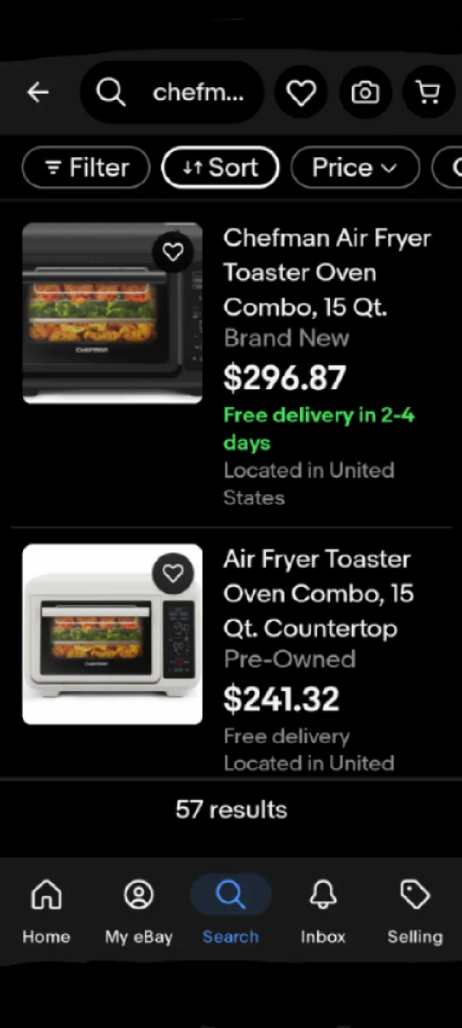 Air Fryer Toaster Oven White by Chefman brand! new!.. image indicator(10)