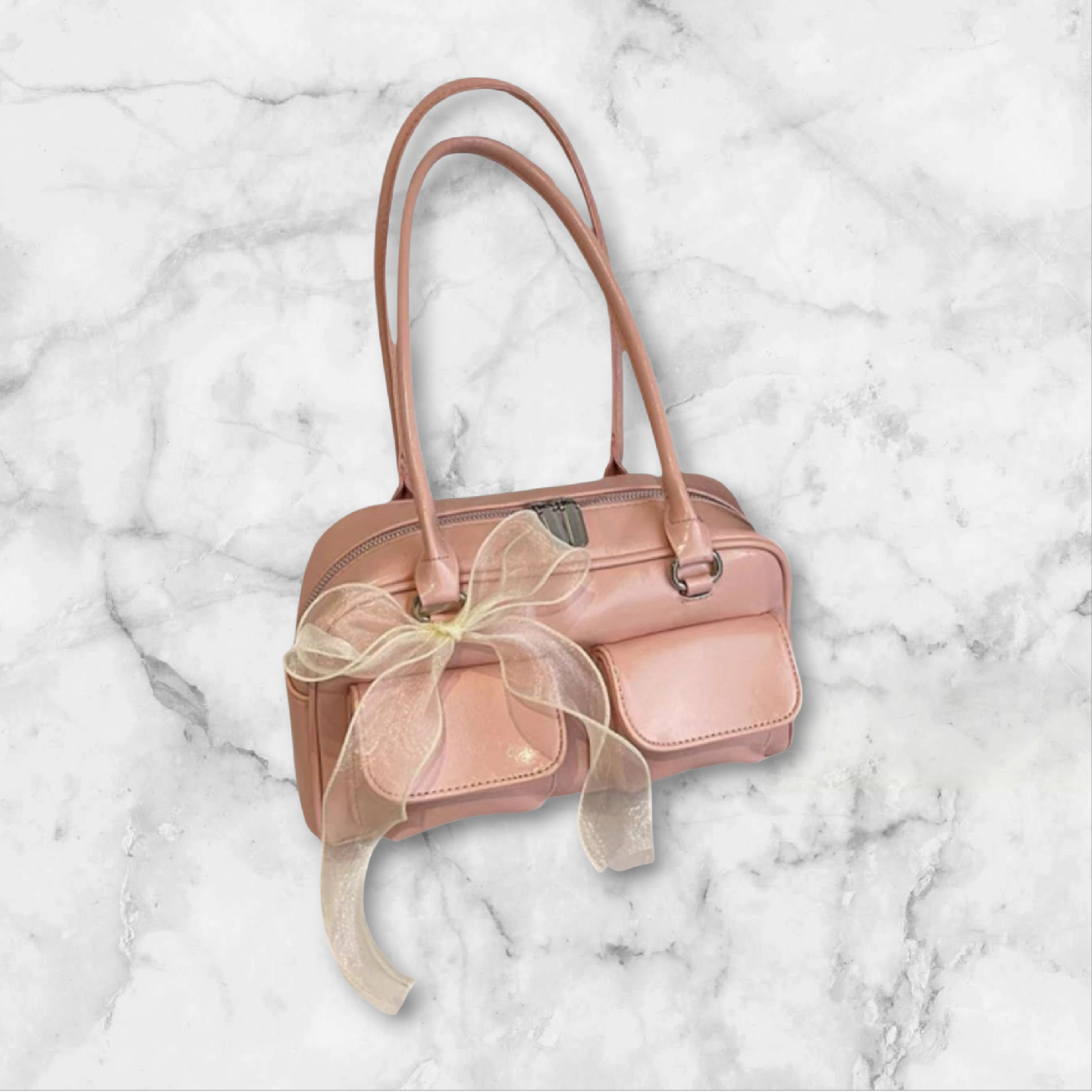 Pink Handbag with Bow - photo 3
