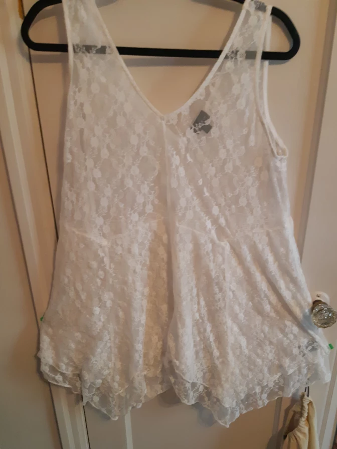 White Lace Tank Top