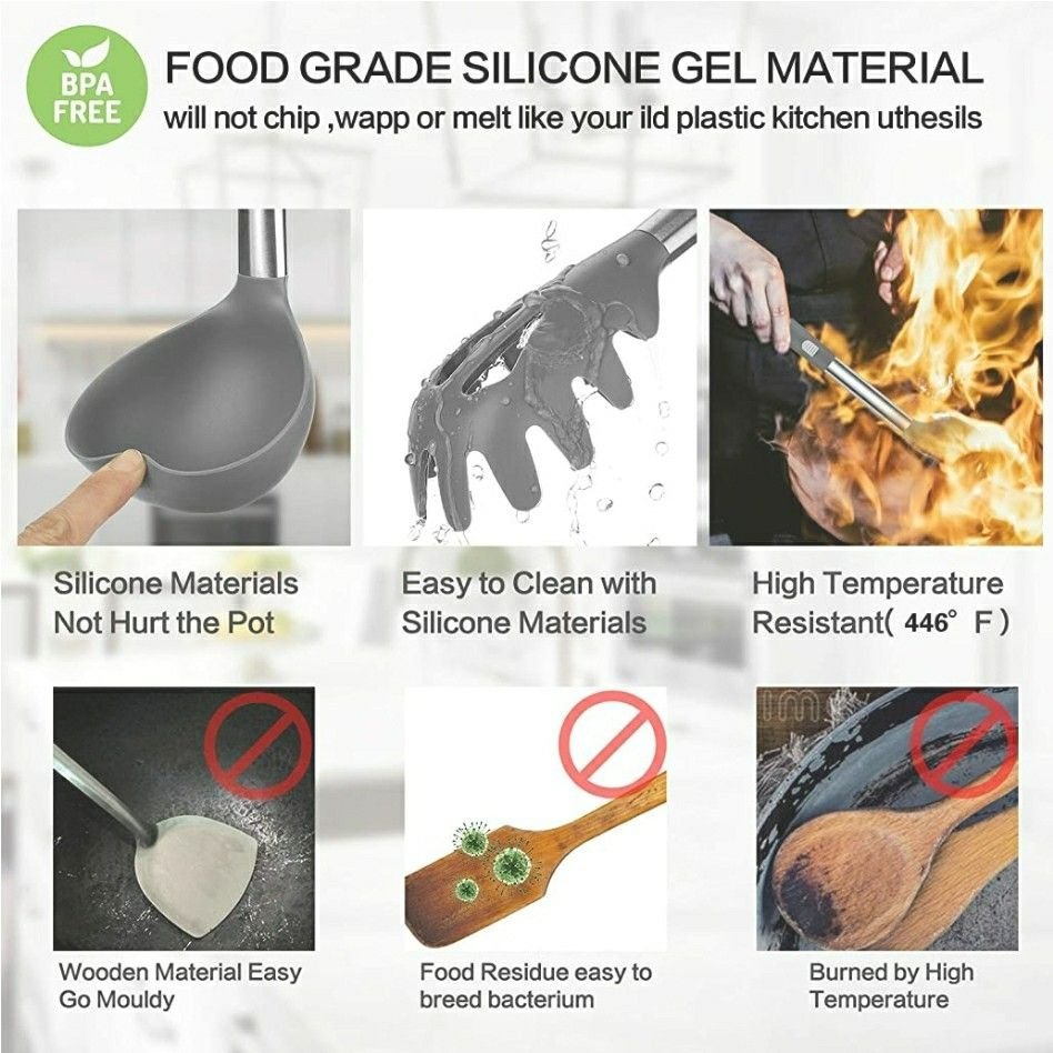 Silicone Kitchen Utensil Set - photo 2