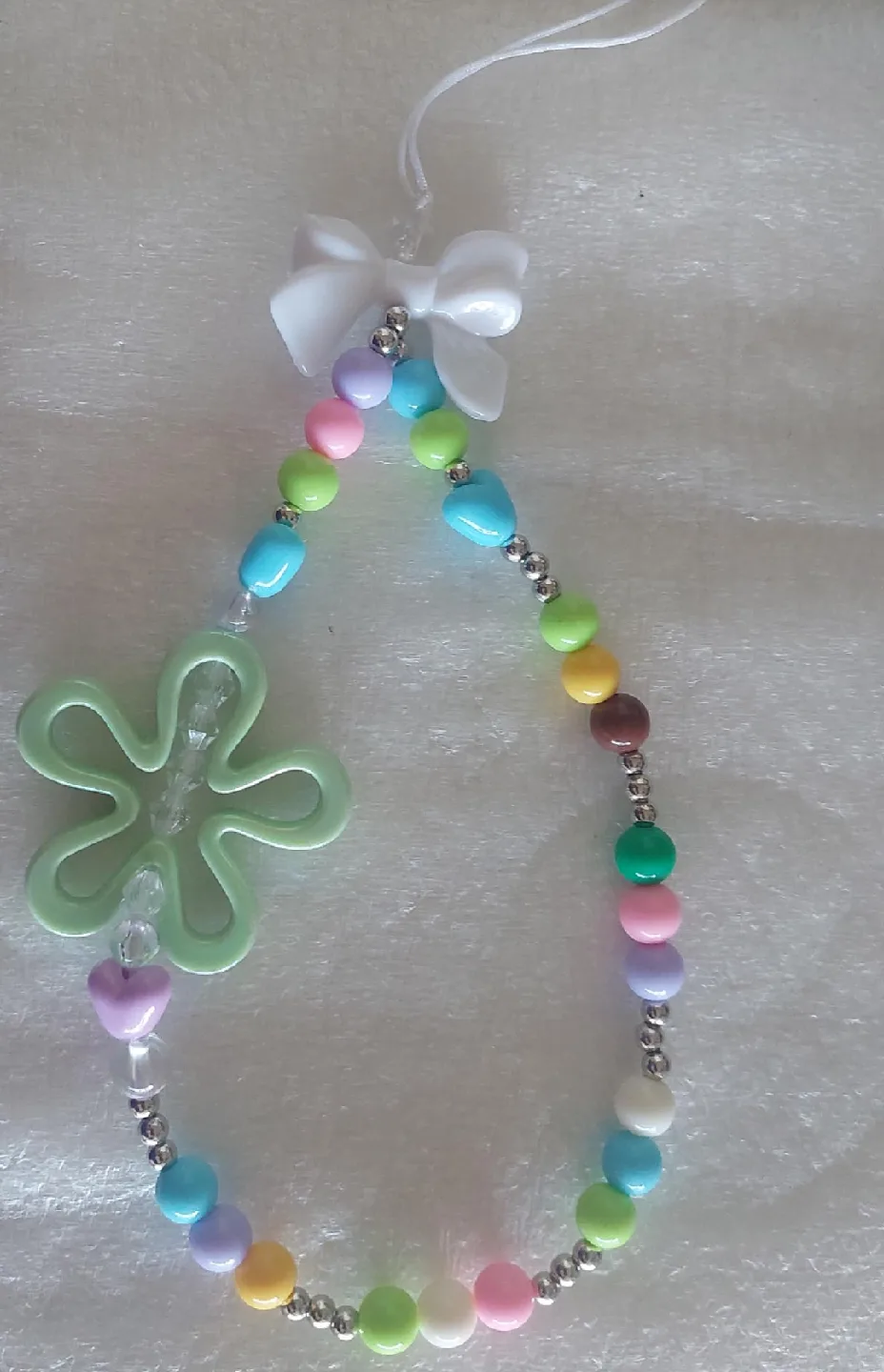 Cute Beaded Phone Charm thumbnail