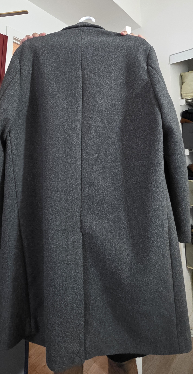 Zara Grey Wool Blend Overcoat: Medium size - photo 3