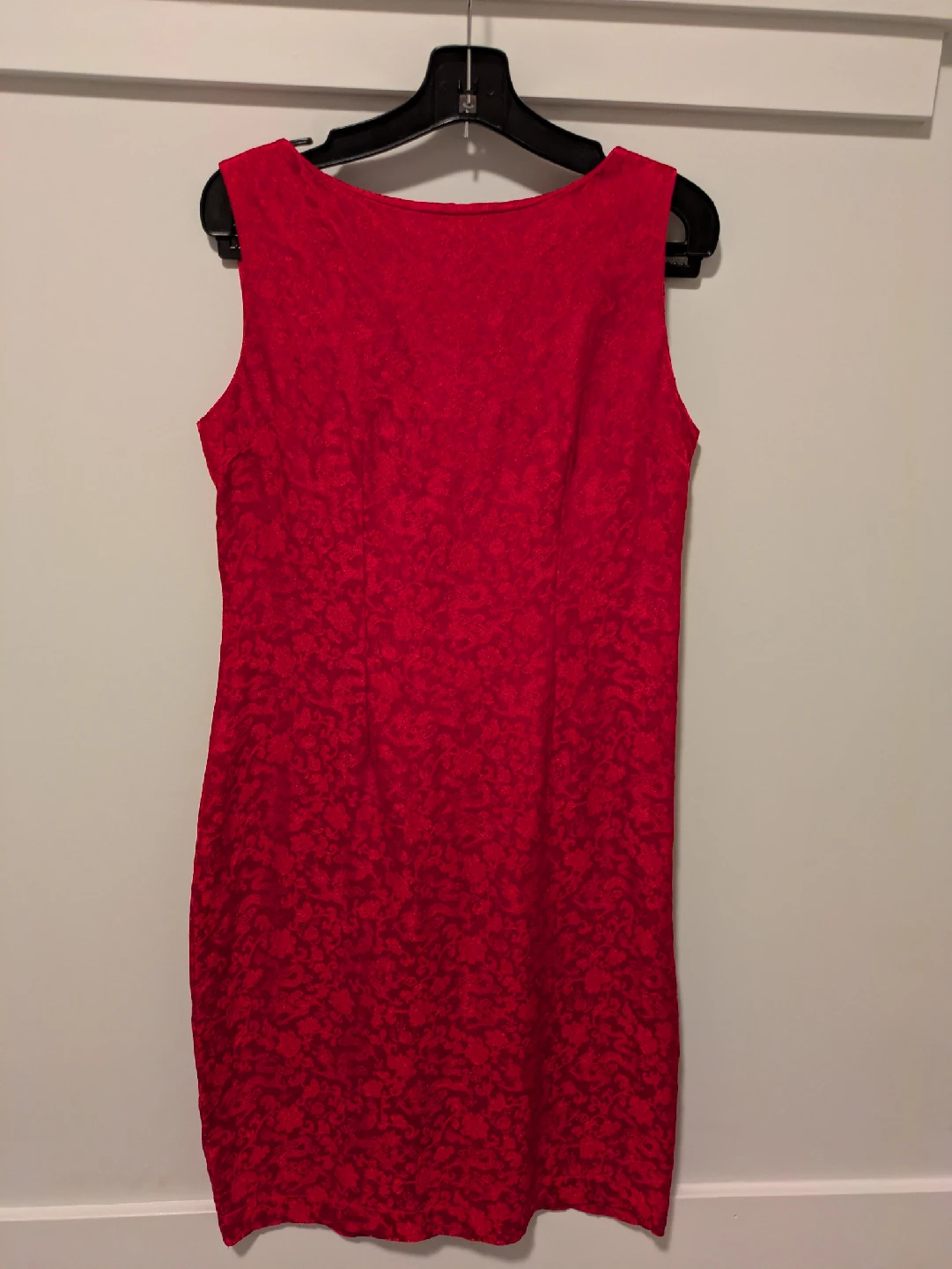 Chinese Silk Red Sleeveless Dress