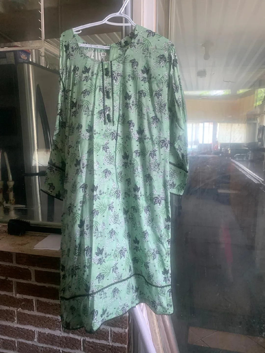 Floral Print 2 Piece Kurti and Bottom Dress, Size S-XL image indicator(3)