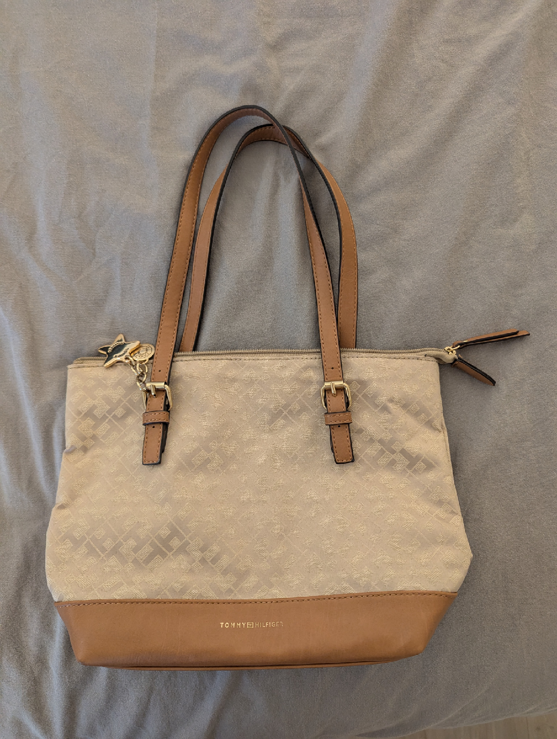 Tommy Hilfiger Beige/Brown Tote Bag