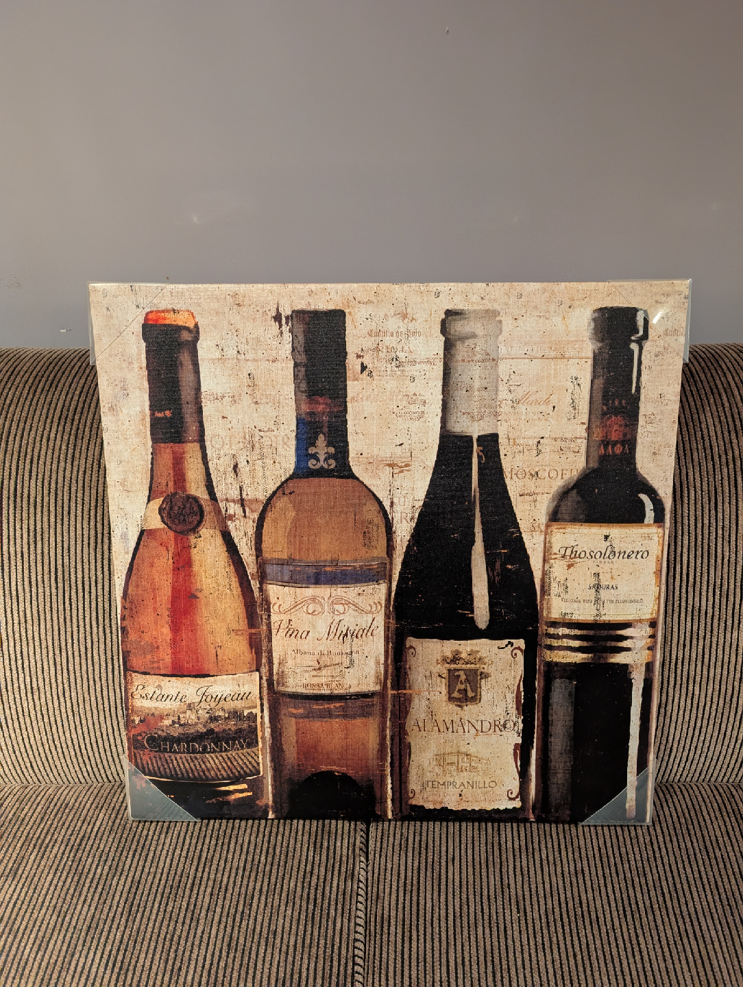 Wine Bottles Canvas Wall Art 24x24