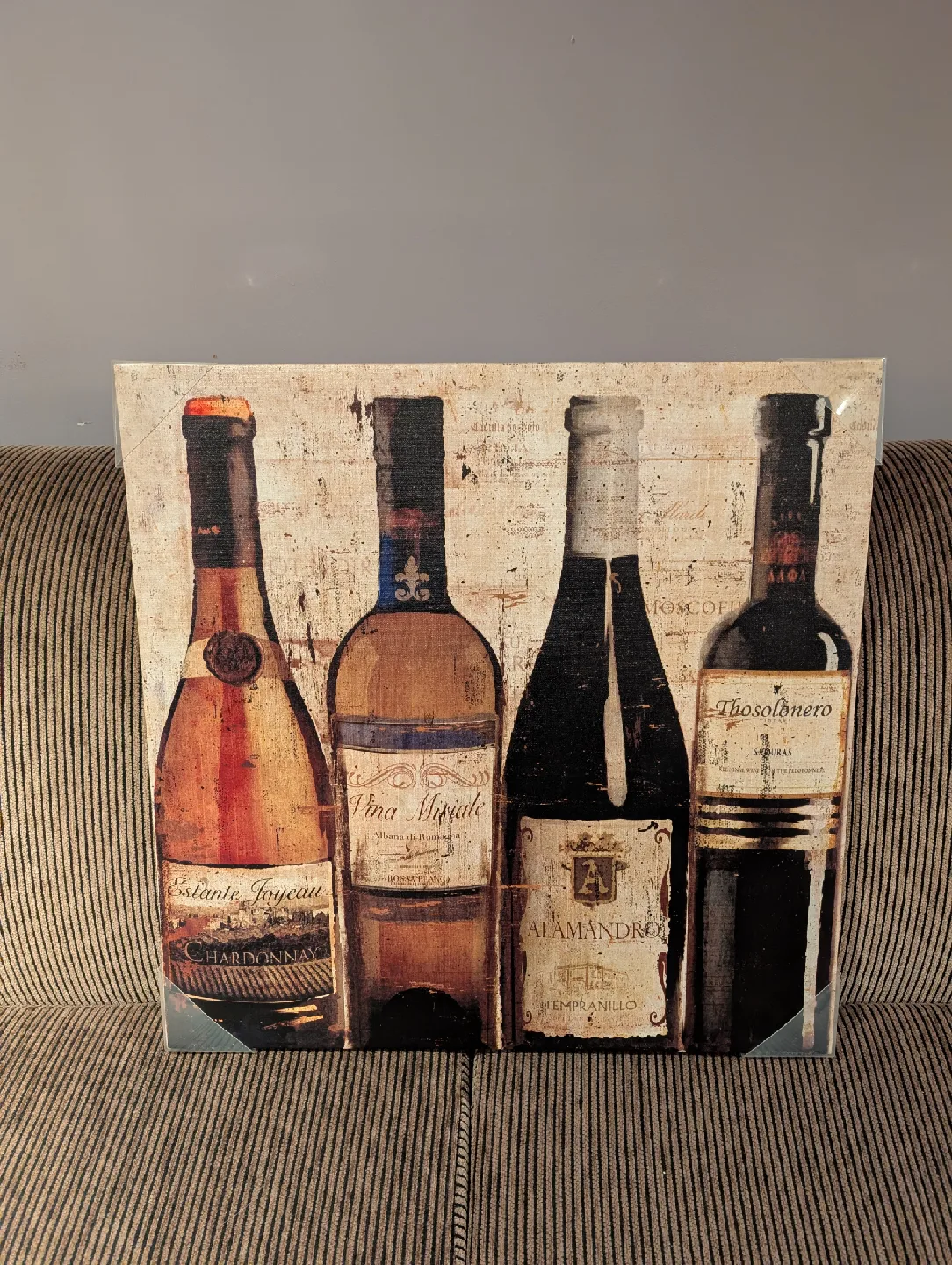Wine Bottles Canvas Wall Art 24x24 thumbnail