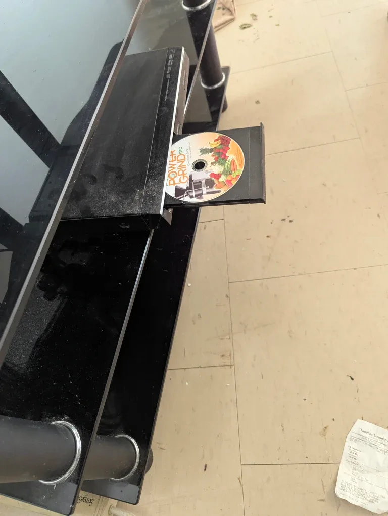 32-in Toshiba flat screen with Toshiba DVD player and stand image indicator(9)