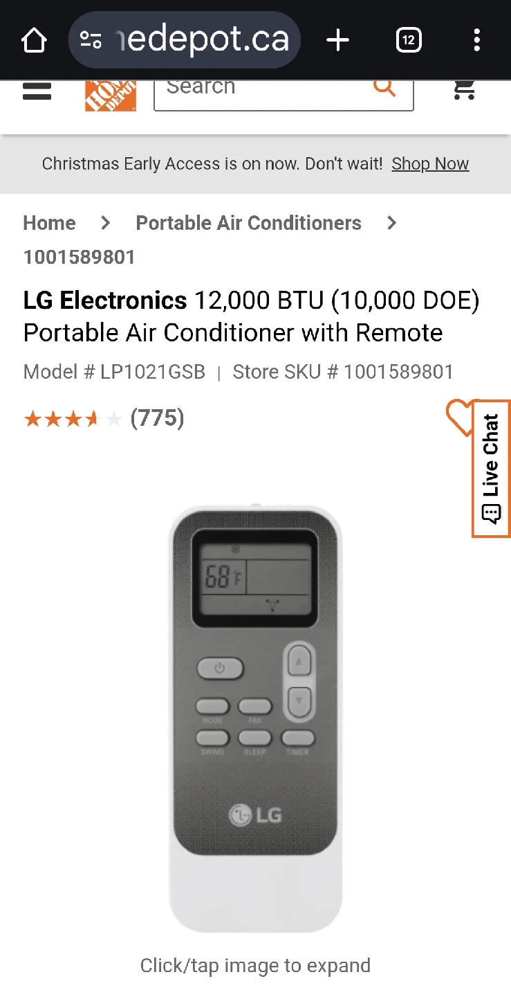 LG 12,000 BTU Portable Air Conditioner - photo 3