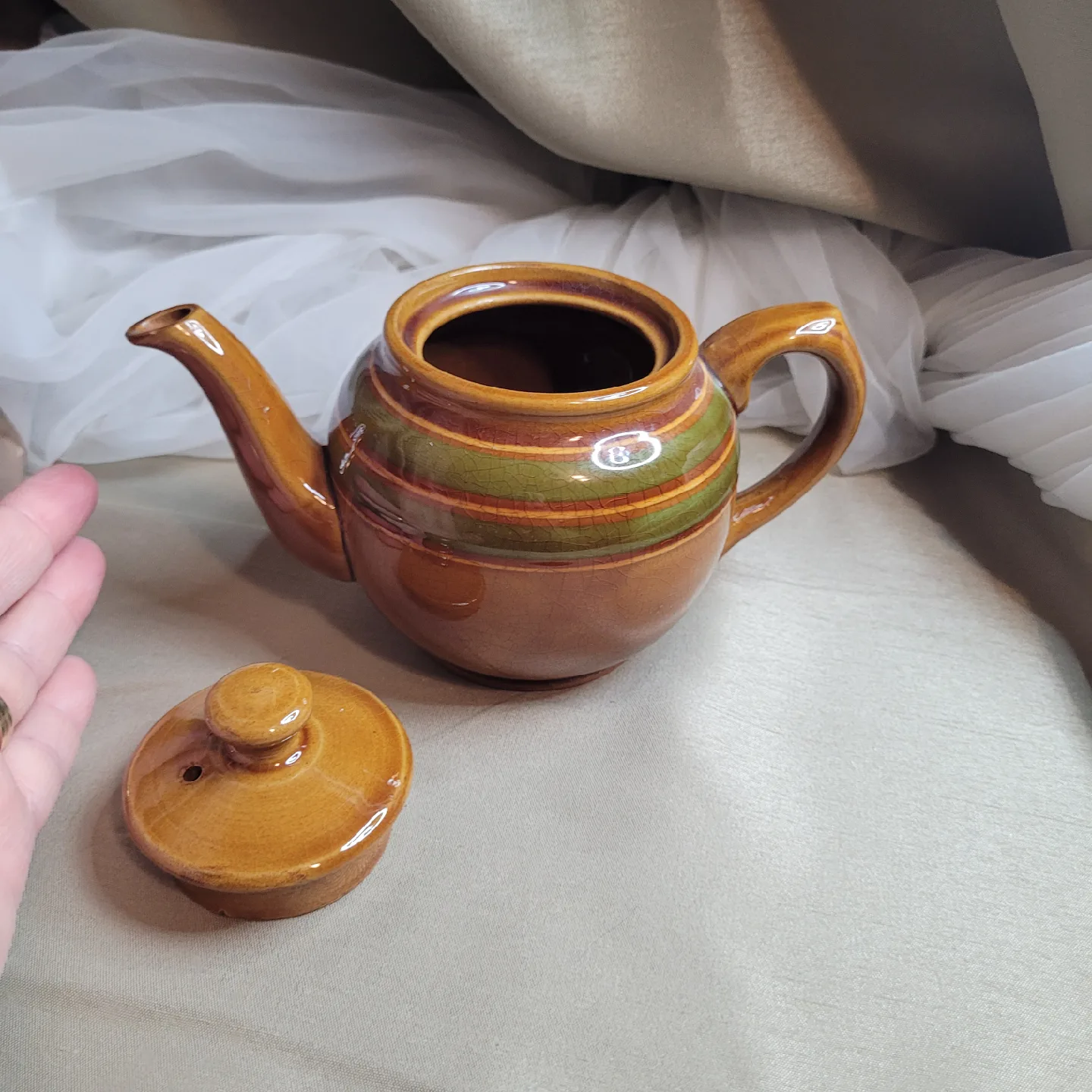 Vintage Sadler Brown Betty Single Teapot - England image indicator(6)