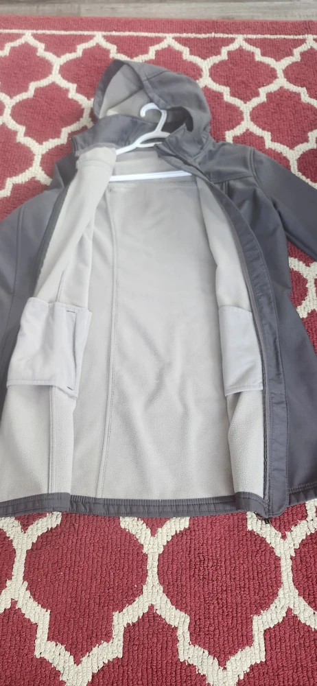 Women's Gray Hooded Jacket Medium - photo 3