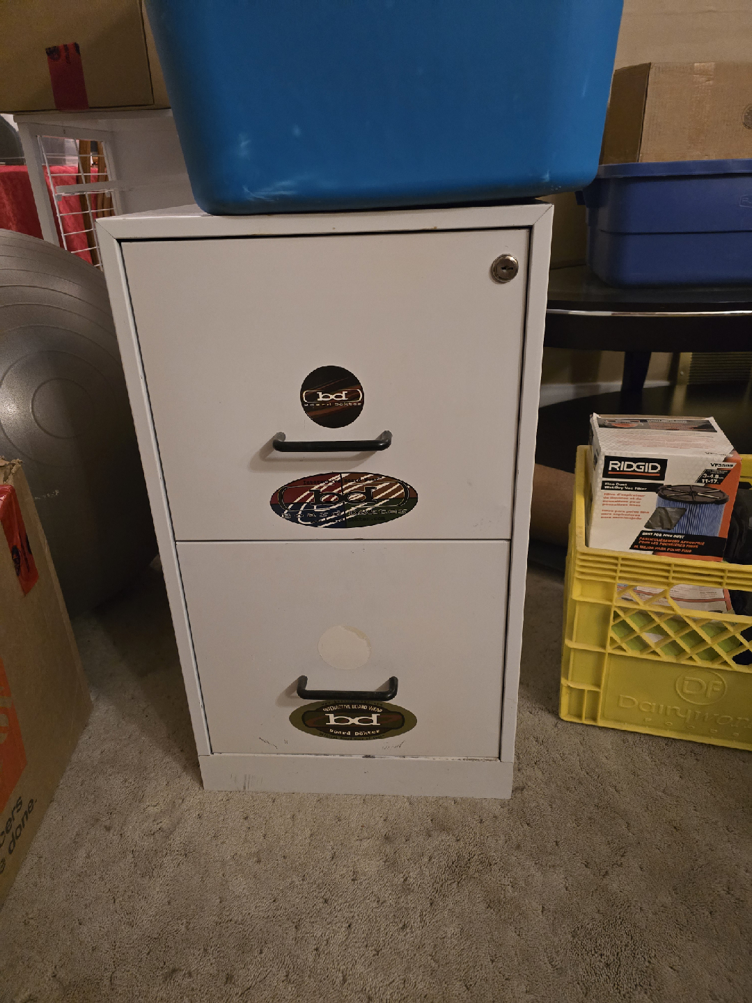 Two-Drawer Filing Cabinet - White