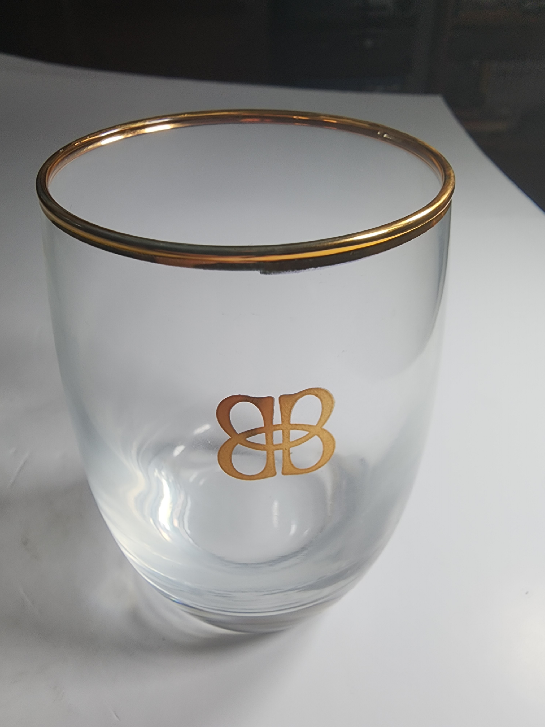 Baileys Glass with Gold Trim