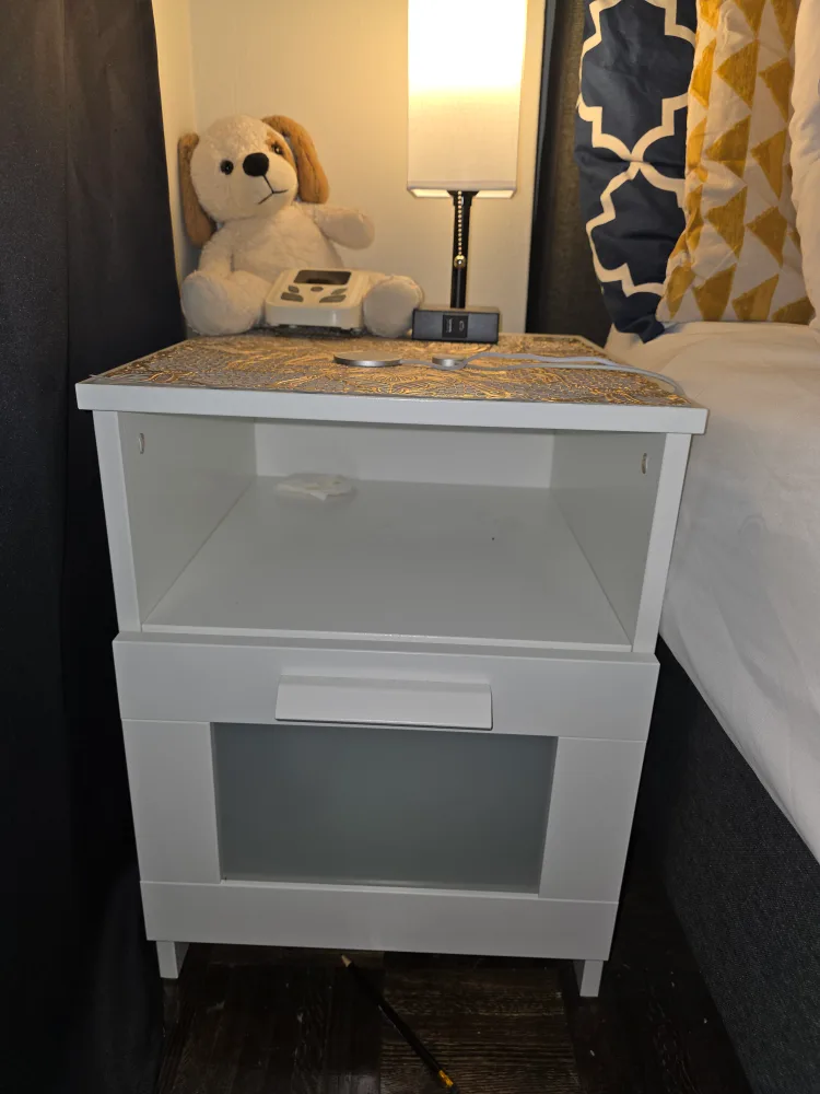 Two IKEA Brimnes White Nightstand image indicator(4)