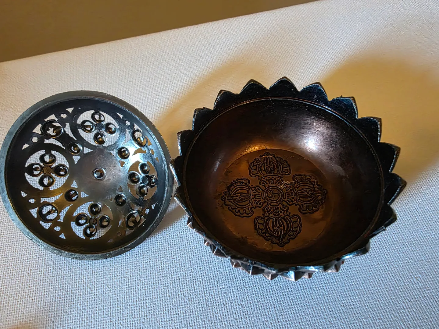 zinc alloy Incense lotus  Burner image indicator(3)