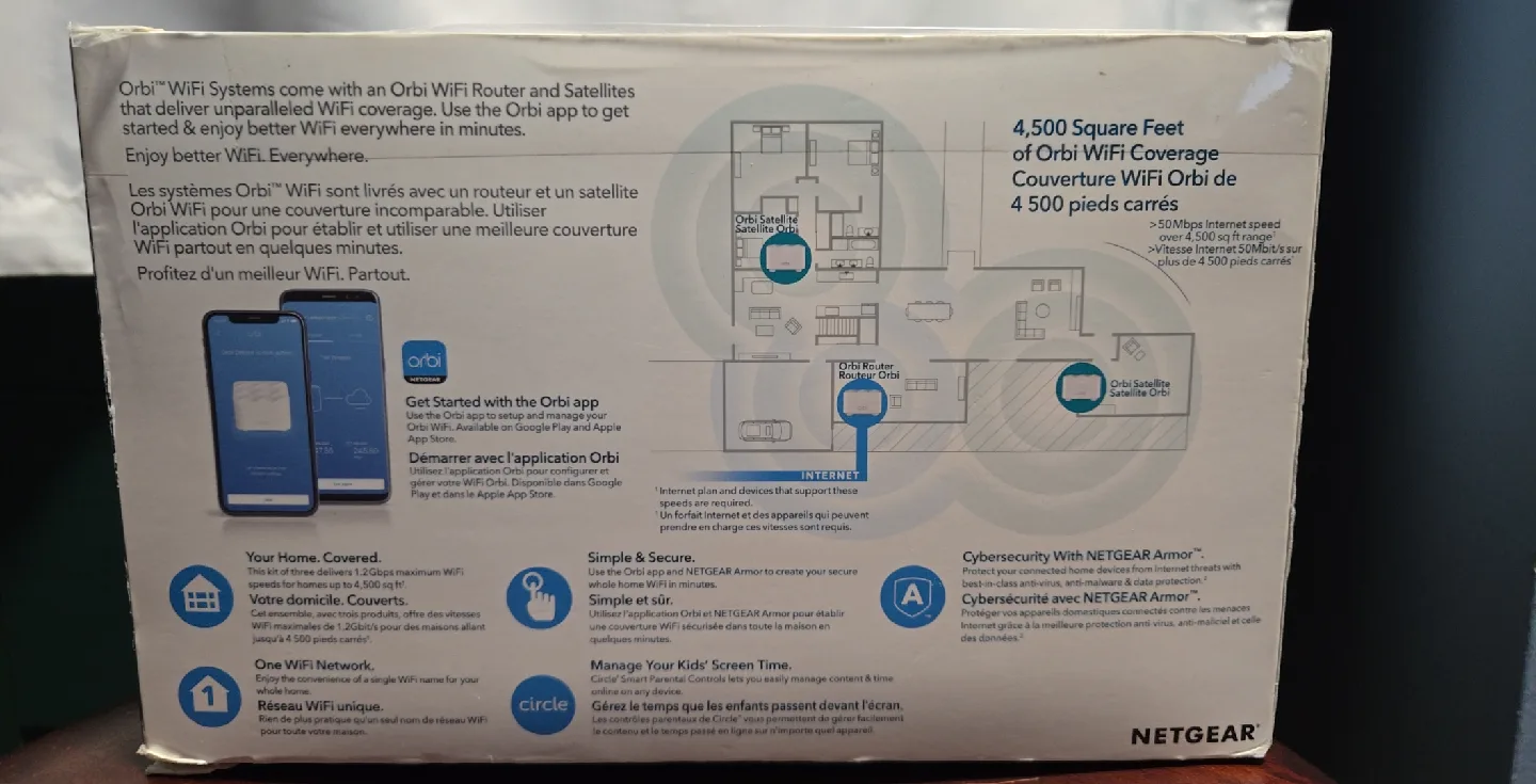 Netgear Orbi Whole Home WiFi System - Like New! image indicator(3)