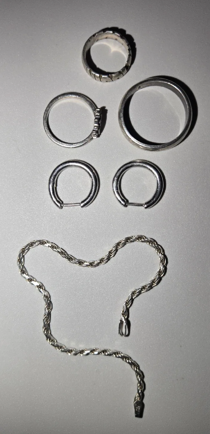 Silver Rings and Bracelet Set image indicator(2)