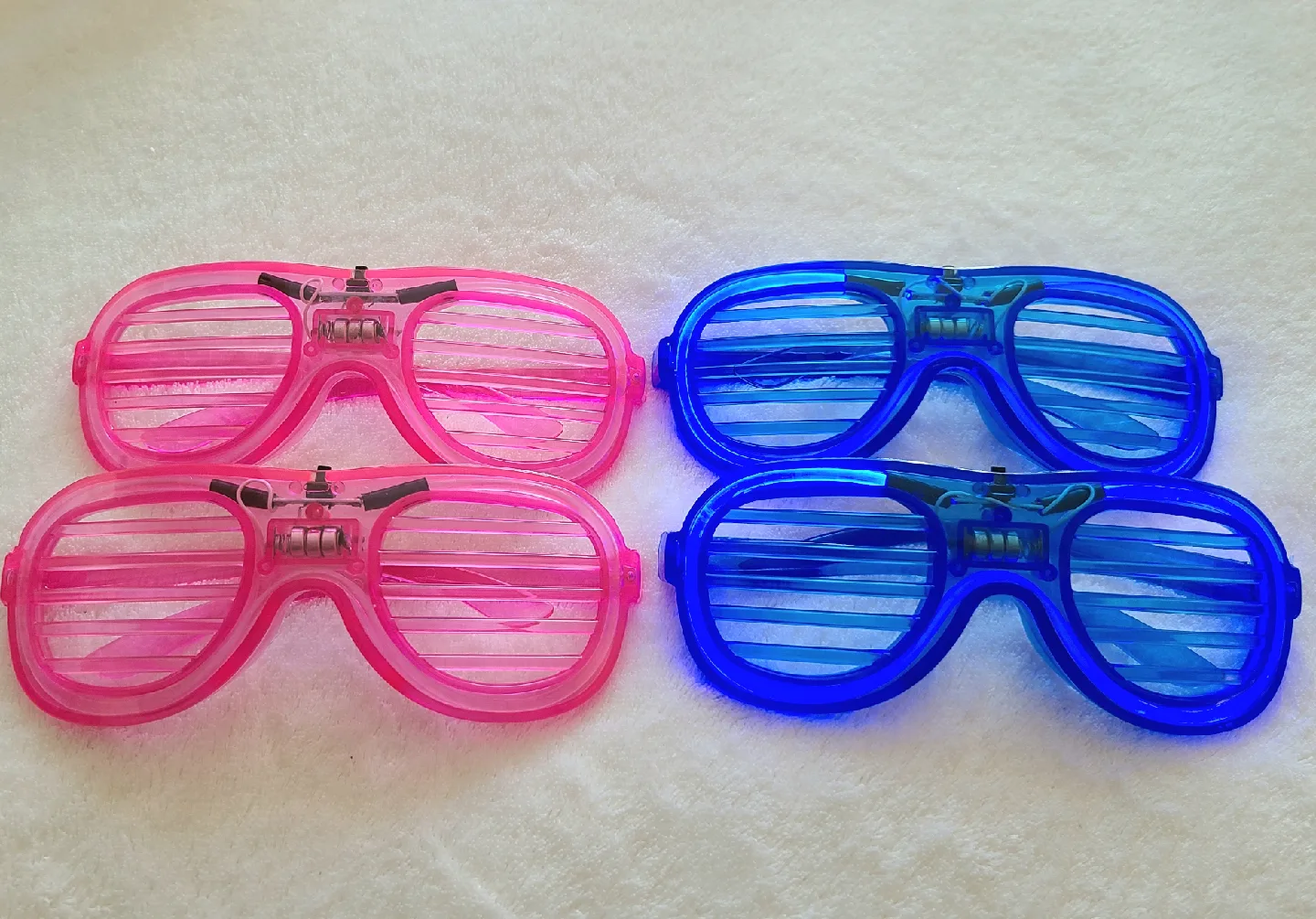 Halloween Light Up Shutter Shades Glasses Pink & Blue thumbnail