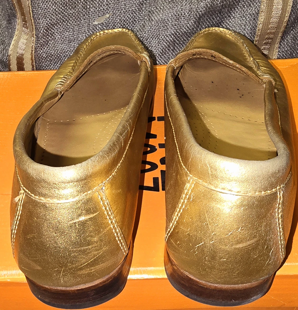 Bass Gold Leather Penny Loafers - photo 2