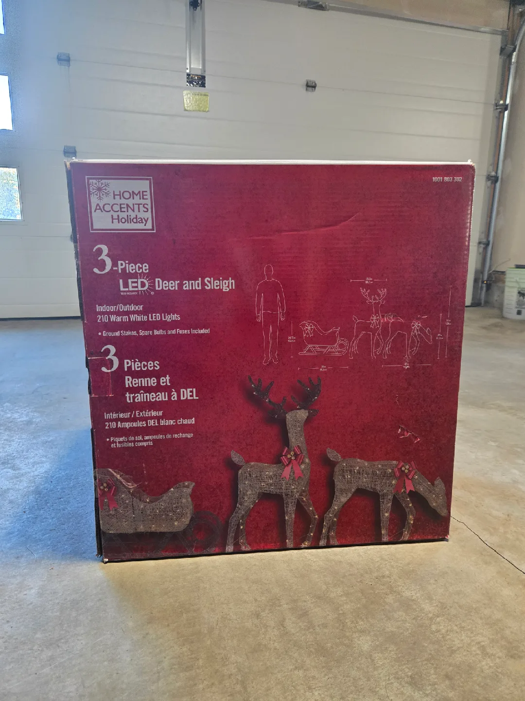 Home Accents Holiday 3-Piece LED Deer and Sleigh thumbnail