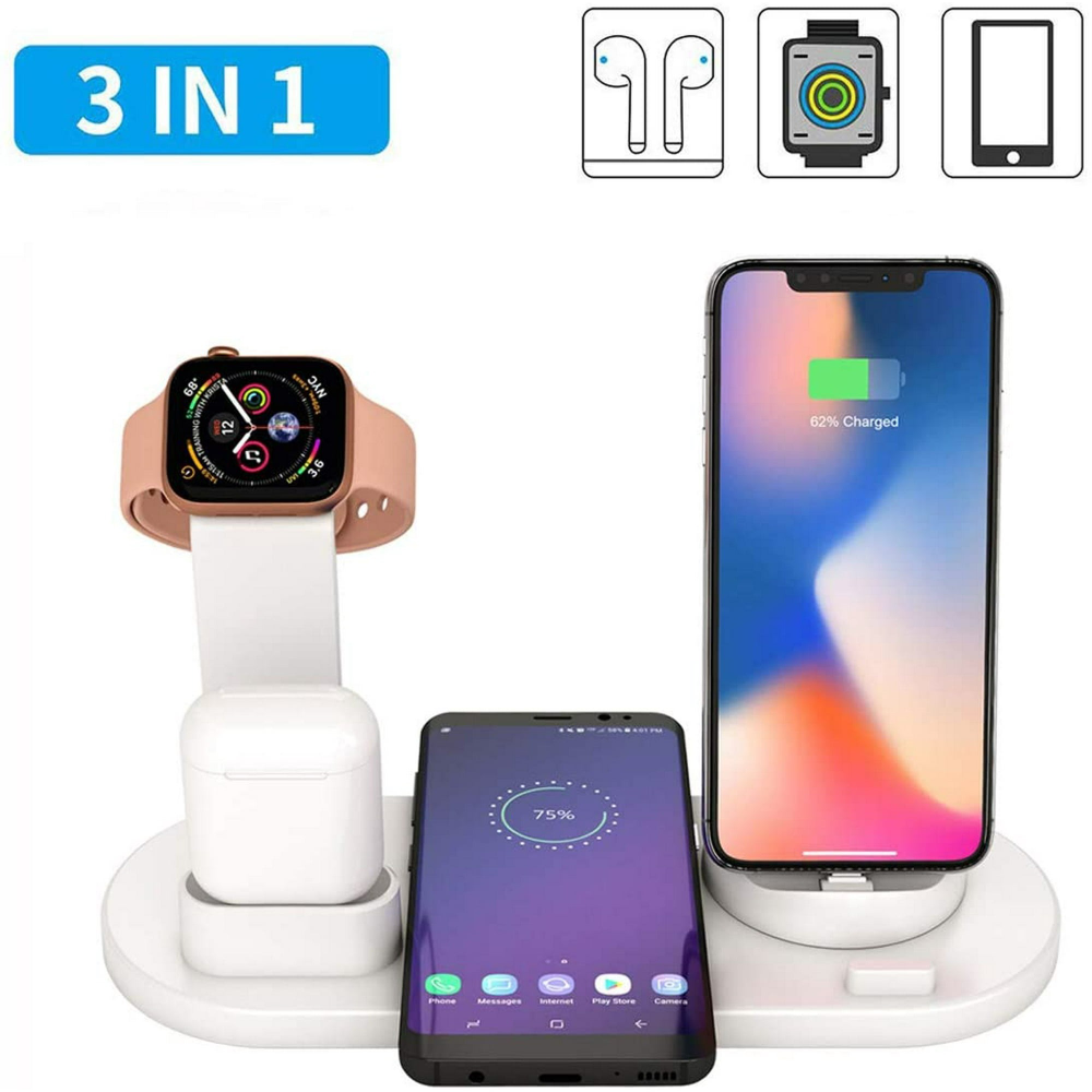 Wireless Charger, 3 in 1 Wireless Charging Dock
